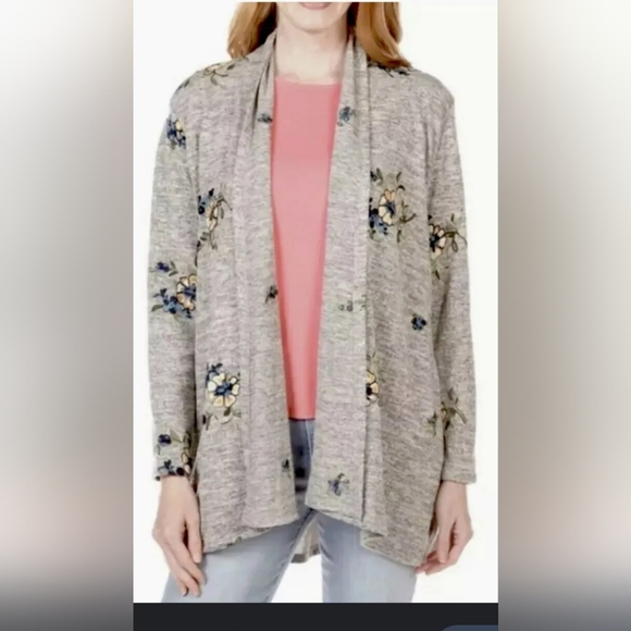 Anthropologie Fig and Flower embroidered cardigan Sz M - Picture 1 of 7